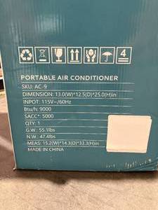 lot 66 image: Euhomy 8,000 BTU White Portable Air Conditioner
