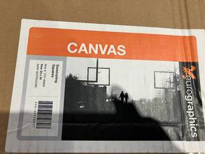 lot 97 image: EuroGraphics 24 x 36 inch Dominating Squares Wall Canvas