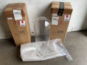 lot 227 image: LOT OF 3 CYS Excel Inc Glass Cloche Display Dome
