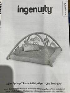lot 273 image: Ingenuity Calm Springs Plush Activity Gym for Baby