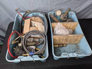 lot 50 image: Assorted Parts, PSI, Smith Equipment Regulator, Air Hoses, and More