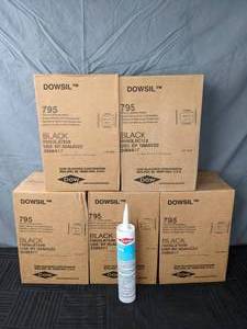 lot 122B image: Lot of 60 Dowsil 795 Black Silicone Building Sealant