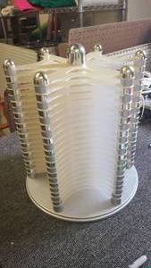 Booker or CD rack that spins