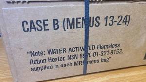 MRE Meals Ready to Eat new in case Menu B