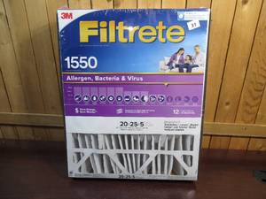 lot 31 image: 3M Filtrete Ultra Allergen Reduction 20 in x 25 in x 5 in Air Filter - Deep Pleat