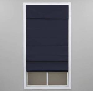 lot 23 image: Navy Cordless Blackout Energy-Efficient Cotton Roman Shade 32 in. W x 72 in. L