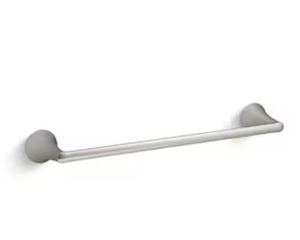lot 65 image: KOHLER Lilyfield 18-in Brushed Nickel Wall Mount Single Towel Bar
