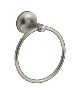 lot 72 image: Kohler - Willamette Towel Ring in Vibrant Brushed Nickel