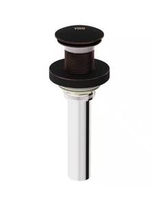 lot 113 image: Vigo - Vessel Bathroom Sink Pop-Up Drain and Mounting Ring in Antique Rubbed Bronze