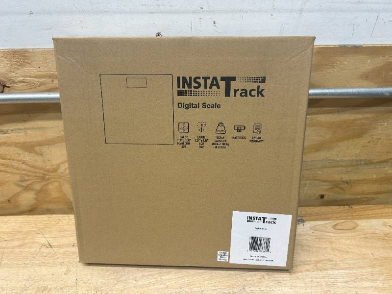 InstaTrack black Large Display Digital Bathroom Scale with Step-On  Technology, Accurately Measures up to 400 Pounds