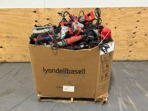 lot 89 image: Gaylord Overflowing with Corded MILWAUKEE Tools