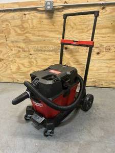 lot 4 image: MILWAUKEE M18 FUEL 6 Gal. Cordless WetDry Shop Vacuum with Filter, Hose, Vacuum Cart and Accessories (Tool Only)