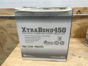 lot 98 image: PREMIER BUILDING SOLUTIONS Case of Xtra Bond 450 Neutral Cure Silicone Sealant- Clear (24 tubes)