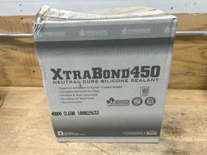 lot 107 image: PREMIER BUILDING SOLUTIONS Case of Xtra Bond 450 Neutral Cure Silicone Sealant- Clear (24 tubes)