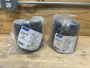 lot 118 image: NORTON Lot of 2- 66261125573 6 BlueFire H875P Zirconia Alumina Paper PSA Discs Roll, Coarse, 80 Grit