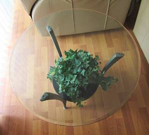 Glass side table