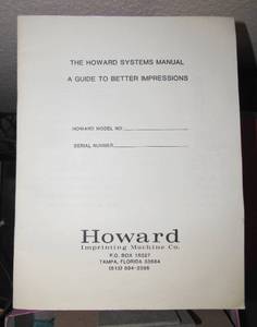 Howard Imprinting machine and small business system