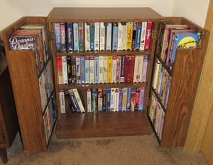 Cabinets of VHS and DVDVHS player