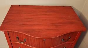 lot 177 image: Vintage Colorful Footed 5-Drawer Bureau