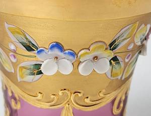 lot 141 image: Vintage Hand Painted RTL Czechlovakian Glass