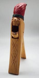 lot 172 image: Vintage Hand Carved Wooden Gnome Santa Nutcracker