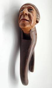 lot 174 image: Hand Carved Wooden Vintage Scrooge Nutcracker