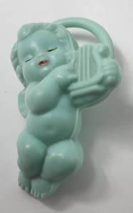 lot 167 image: Three Vintage Plastic Angel Rattles