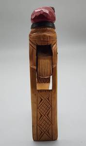 lot 170 image: Signed Mid-Century Folk Art Hand Carved Father Christmas Nutcracker