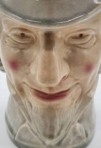 lot 217 image: Les Pickets de Sarreguemines Uncle Sam Majolica Jug #4313