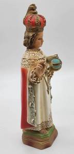 lot 258 image: Vintage Chalkware Infant of Prague Statue