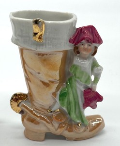 lot 314 image: Two Boot Figurine Toothpick Holders