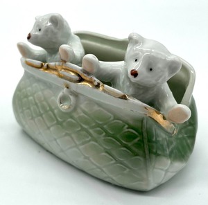 lot 318 image: Antique German White Teddy Bear Fairing Figurine