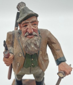 lot 321 image: German Black Forest Style Wooden Figurine