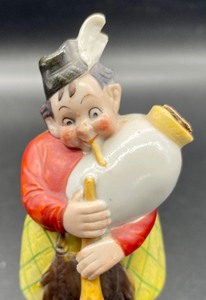 lot 399 image: Vintage A Little Scotch Porcelain Flask
