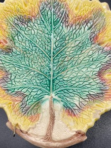 lot 406 image: Vintage Majorica Leaf Plate