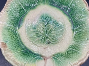 lot 407 image: Vintage Majorica Leaf Plate