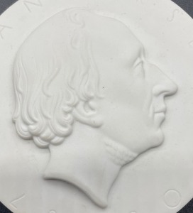 lot 411 image: Vintage Royal Copenhagen Hans Christian Anderson Relief Plaque