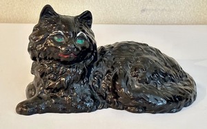 lot 45 image: Cast Iron Painted Black Cat Figurine