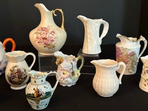 lot 63 image: Variety of Miniature Vintage Pitchers