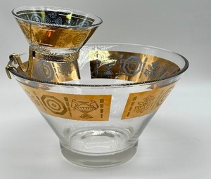 lot 61 image: Retro Mid Century Modern Vito Bari Cocktail Chip and Dip Set