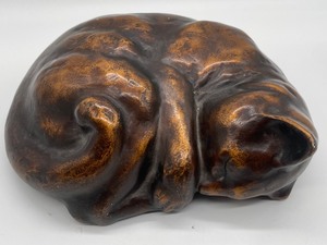 lot 119 image: Wonderful Malvina Hoffman Sleeping Cat Sculpture