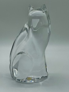 lot 108 image: 1970s Belgian Val St. Lambert Crystal Fox Figurine by Katherine De Sousa