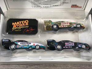 lot 19 image: 1997 Racing Champions Matco Tools Super Nationals Inaugural Event Dean Skuza Nitro Funny Car Champion 164 Scale die cast 3 car set