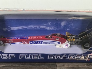 lot 24 image: 2001 NHRA Car Quest Paul Romine 125 scale die cast top fuel dragster