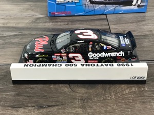 lot 34 image: 1998 Nascar Action Dale Earnhardt #3 Monte Carlo  Goodwrench Daytona 500  132 scale die cast stock car