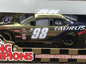 lot 43 image: 1998 Nascar Gold Commemorative Series Racing Champions #98 Ford Taurus 124 scale die cast stock car