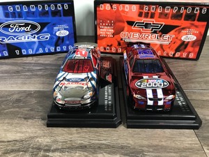 lot 54 image: 2000 Nascar Racing Champions First Production Run 2 Car Set Under the Lights 2K & Y2K 124 scale die cast stock cars
