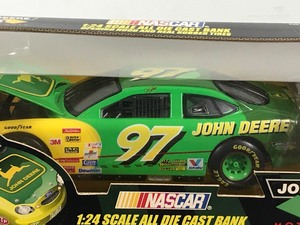 lot 72 image: 1999 Nascar Racing Champions Chad Little #97  John Deere 124 scale die cast coin bank