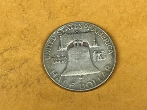 lot 126 image: 1954 Franklin Silver Half Dollar