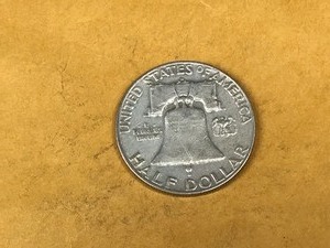lot 127 image: 1954 Franklin Silver Half Dollar